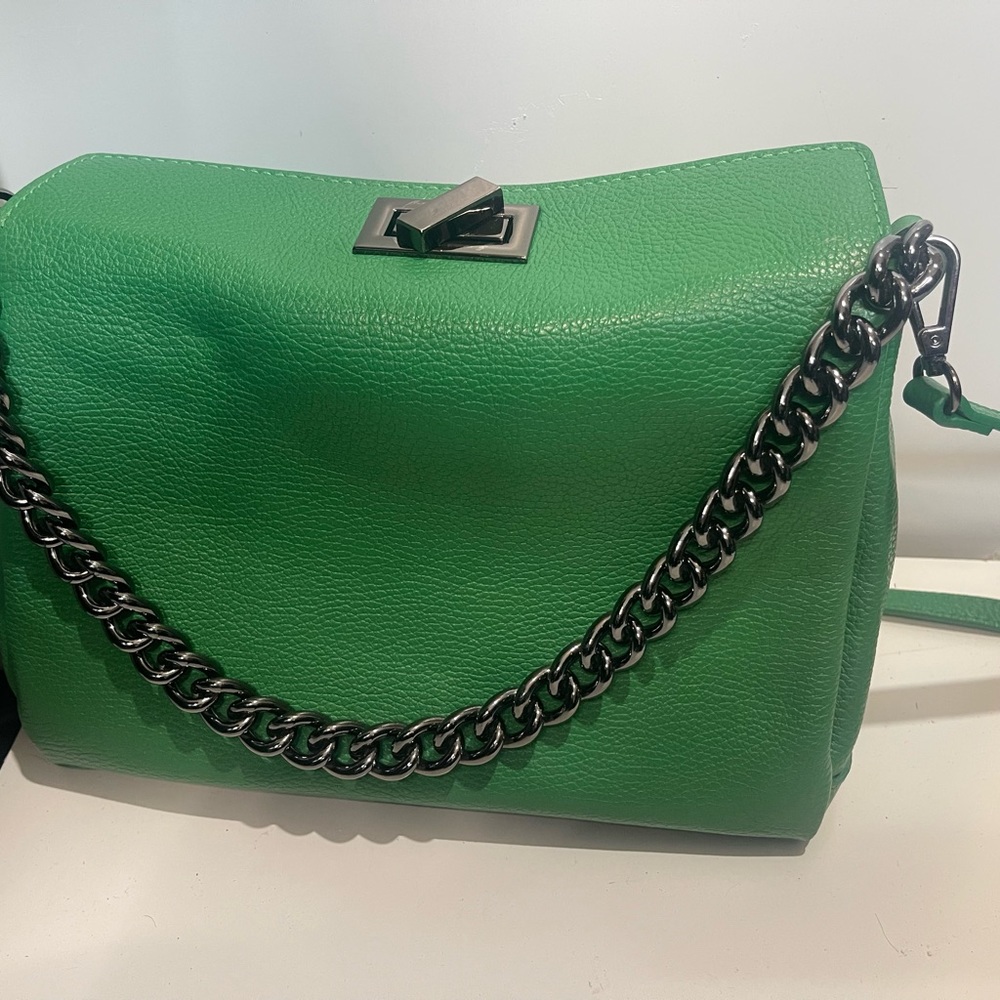 Green Italian Designer Purse (Viola Castellani)